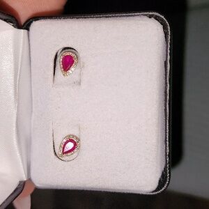Effy  Diamond Ruby Earings